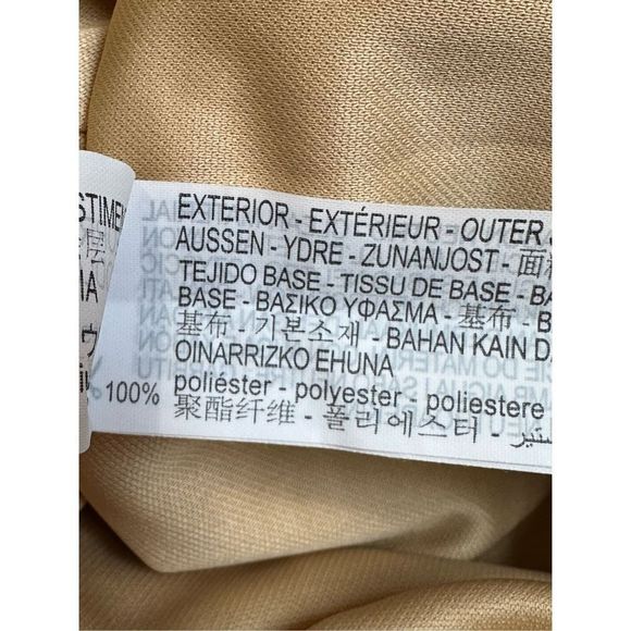 ZARA Tan Faux Leather Strapless Midi Dress S - Picture 10 of 14